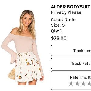 NWT pink off the shoulder bodysuit